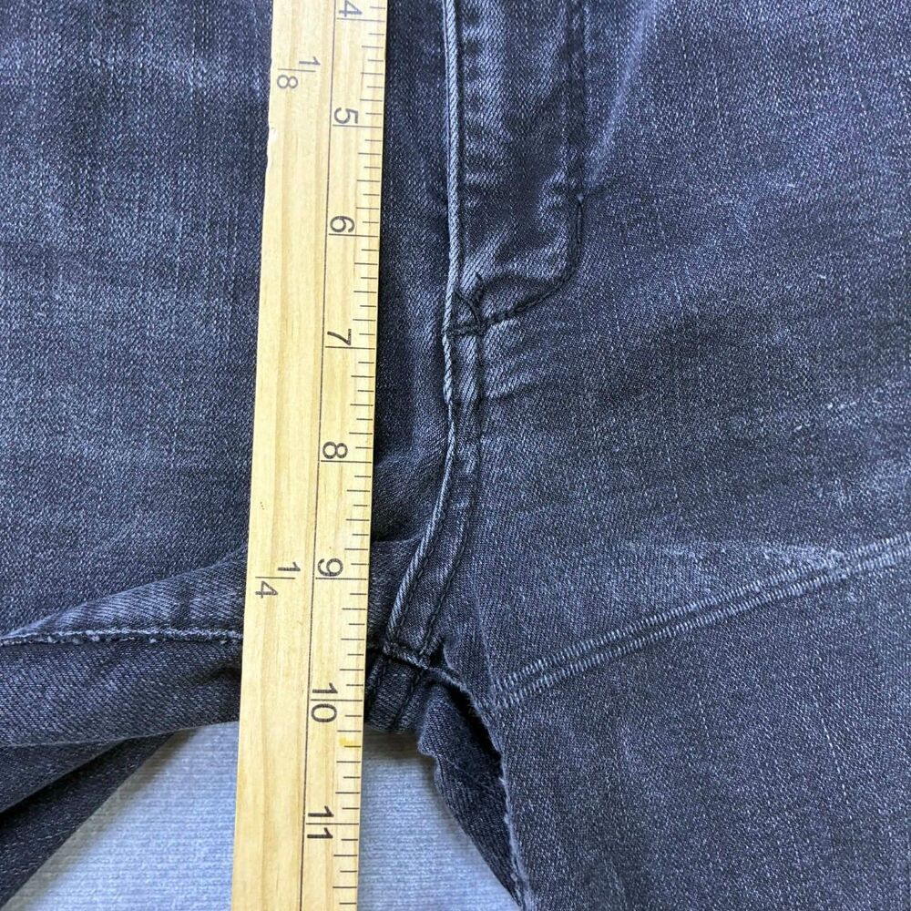 Joe’s Jeans Women 27 Bootcut Black Wash Cropped Raw Hem Stretch Denim Frayed - Picture 7 of 8